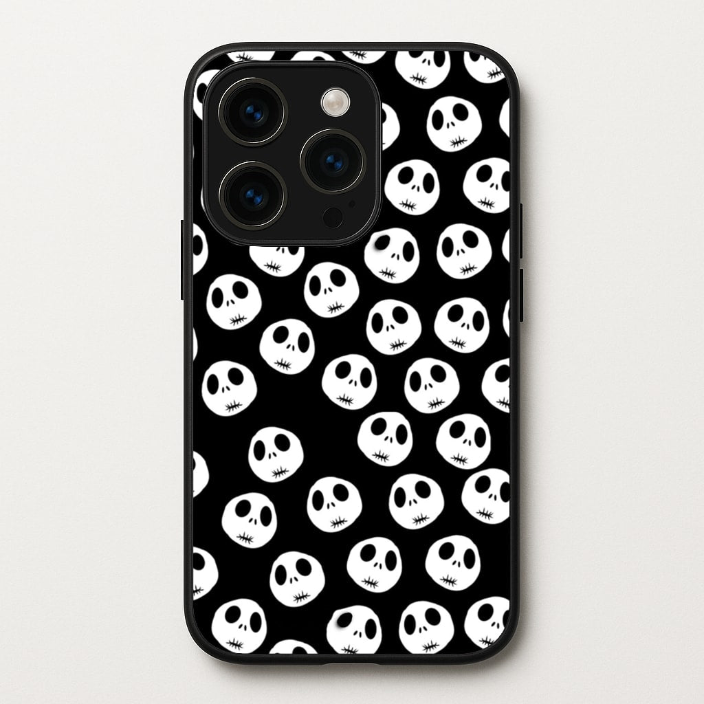 Jack Skellington Pattern - TNBC - Christmas Phone Case for iPhone 14 Pro Max
