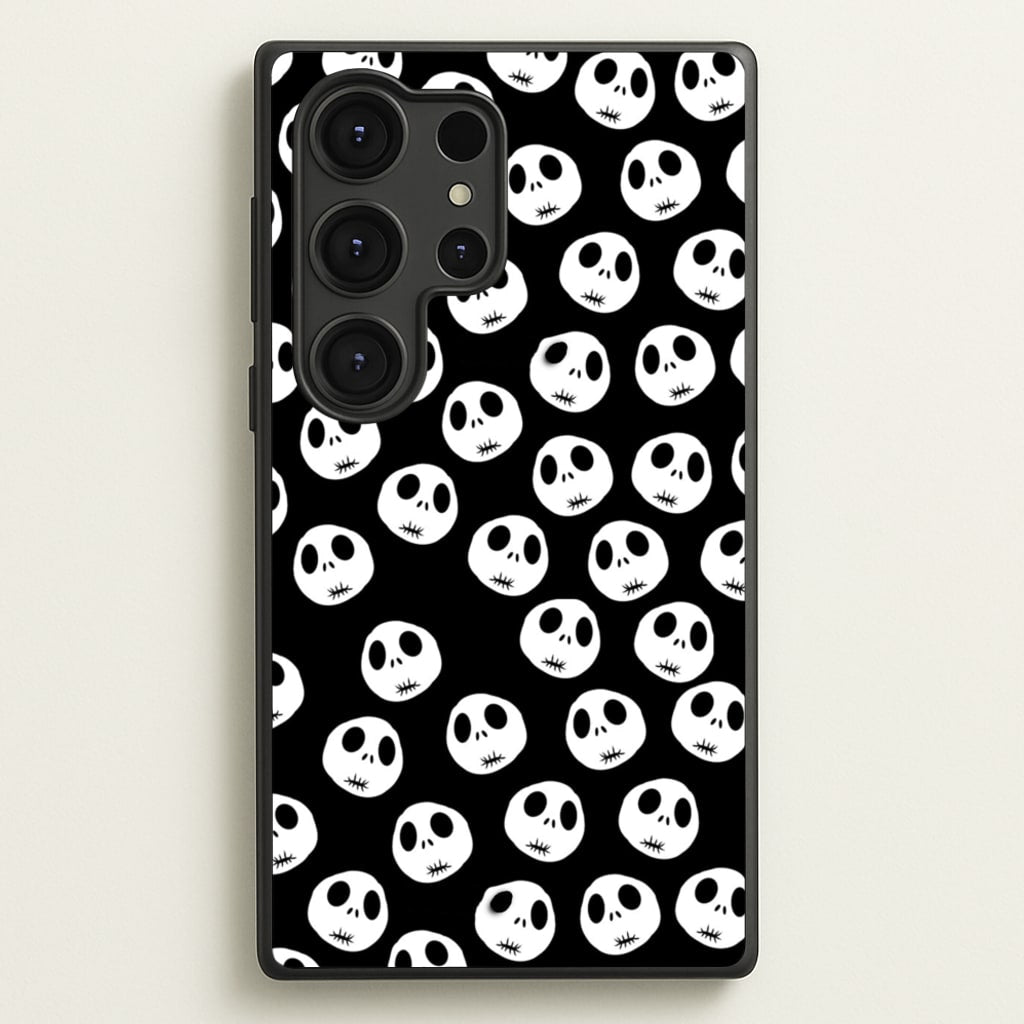Jack Skellington Pattern - TNBC - Christmas Phone Case for Galaxy S25 Ultra