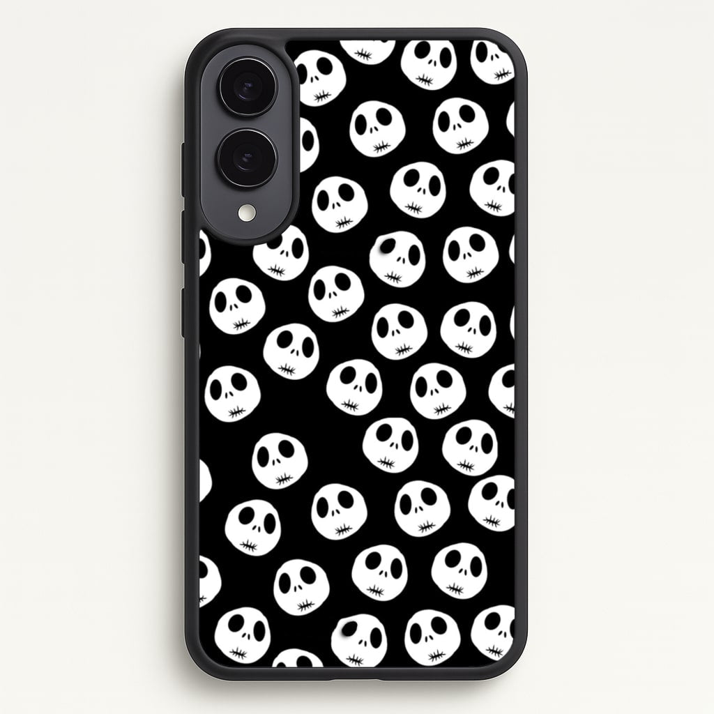 Jack Skellington Pattern - TNBC - Christmas Phone Case for Galaxy S25 Edge