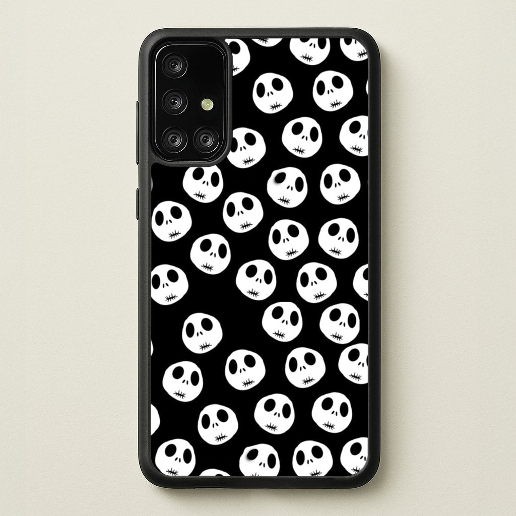 Jack Skellington Pattern - TNBC - Christmas Phone Case for Galaxy A71