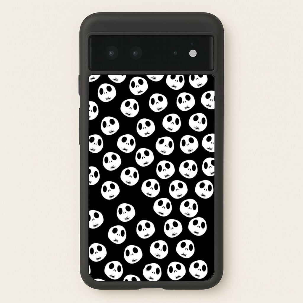 Jack Skellington Pattern - TNBC - Christmas Phone Case for Google Pixel 6