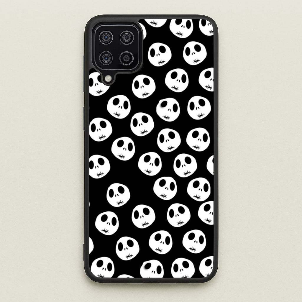 Jack Skellington Pattern - TNBC - Christmas Phone Case for Galaxy A12