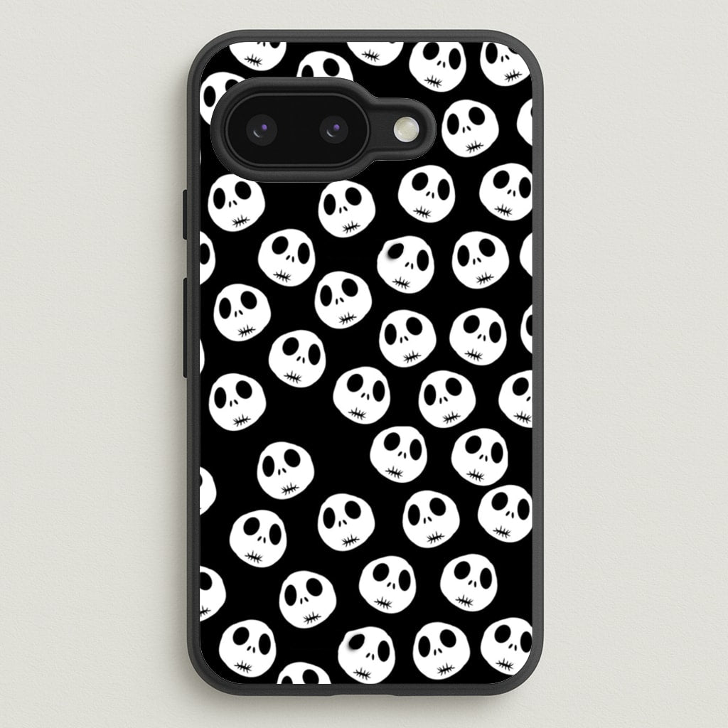 Jack Skellington Pattern - TNBC - Christmas Phone Case for Google Pixel 9a
