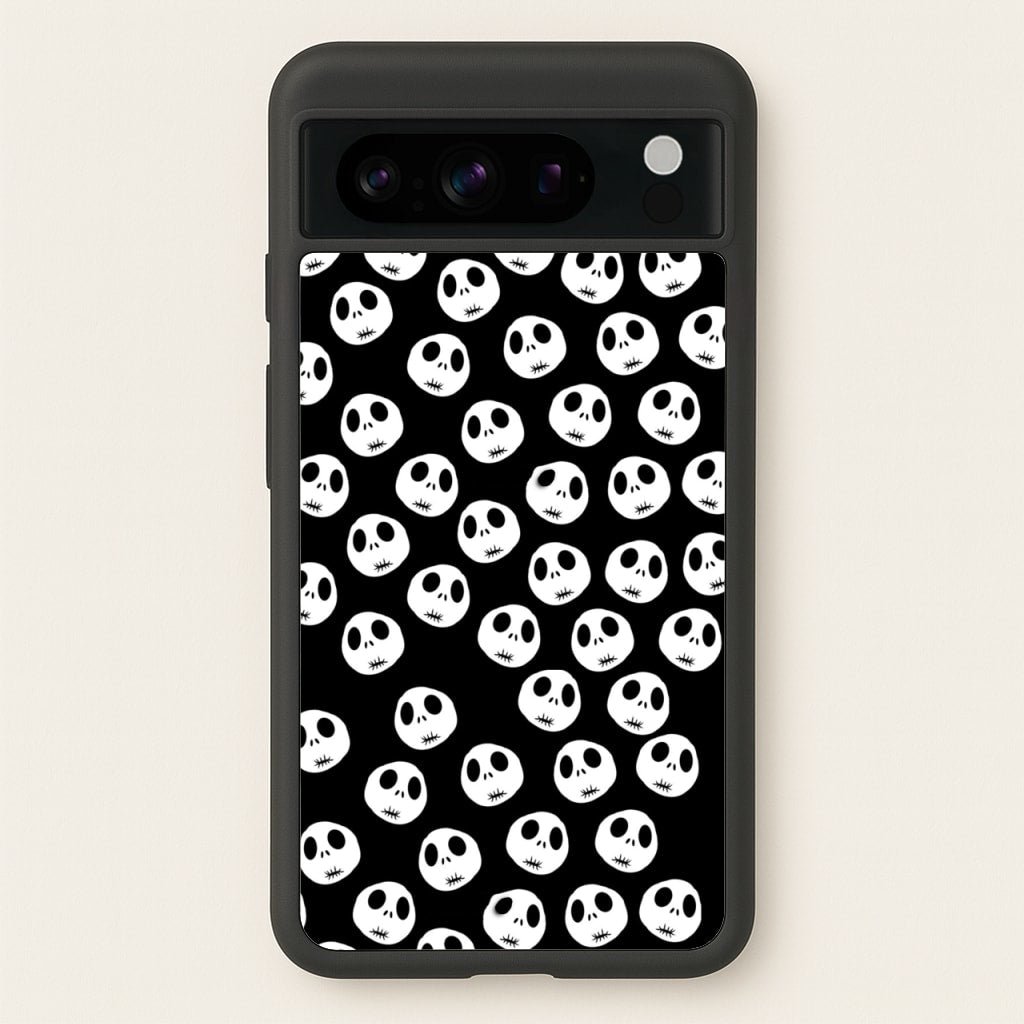 Jack Skellington Pattern - TNBC - Christmas Phone Case for Google Pixel 8 Pro
