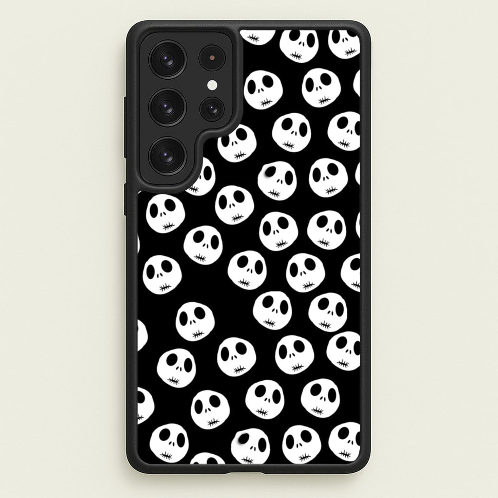 Jack Skellington Pattern - TNBC - Christmas Phone Case for Galaxy S22 Ultra