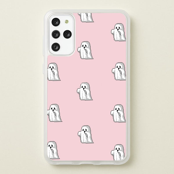 Pastel Pixel Ghost Halloween - Phone Case for Galaxy S20 Plus