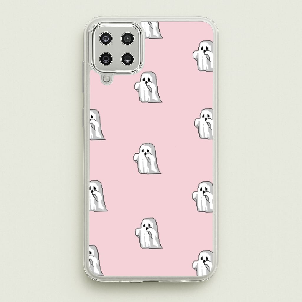 Pastel Pixel Ghost Halloween - Phone Case for Galaxy A12