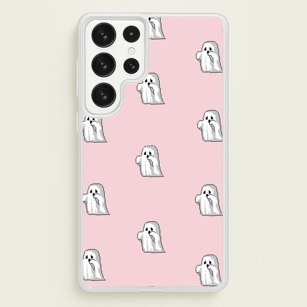 Pastel Pixel Ghost Halloween - Phone Case for Galaxy S23 Ultra