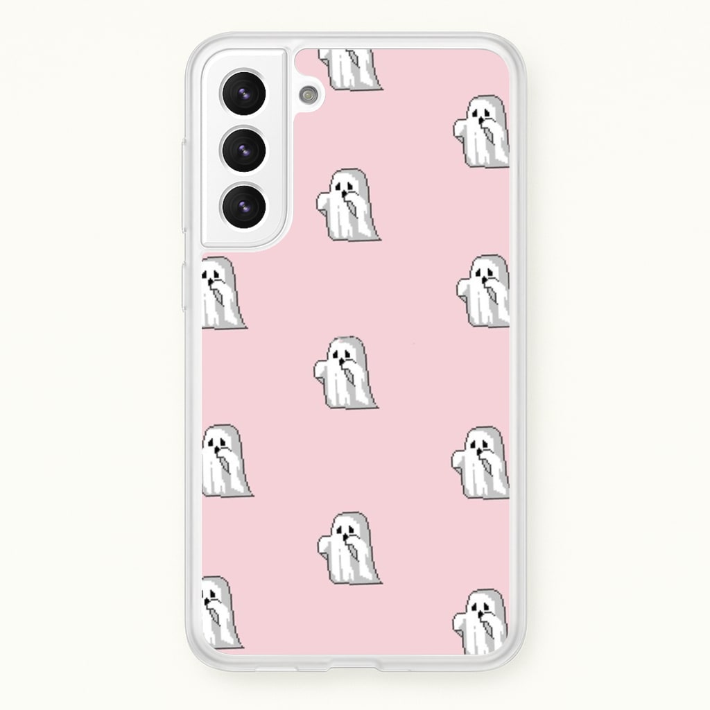 Pastel Pixel Ghost Halloween - Phone Case for Galaxy S21