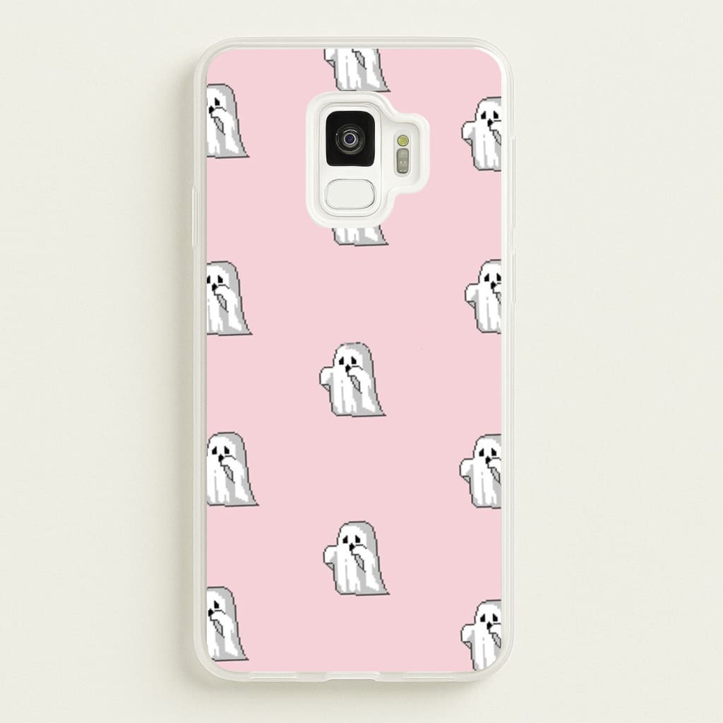 Pastel Pixel Ghost Halloween - Phone Case for Galaxy S9