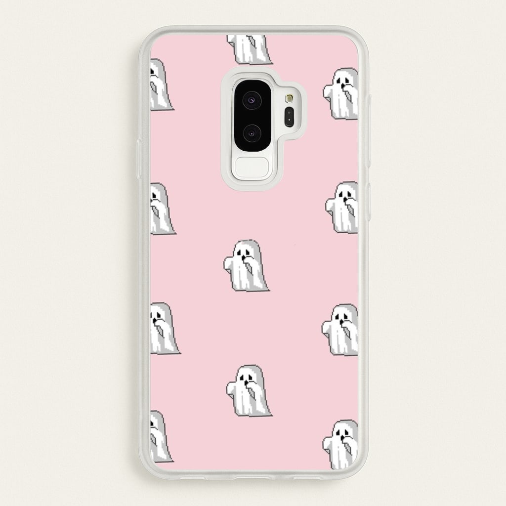 Pastel Pixel Ghost Halloween - Phone Case for Galaxy S9 Plus