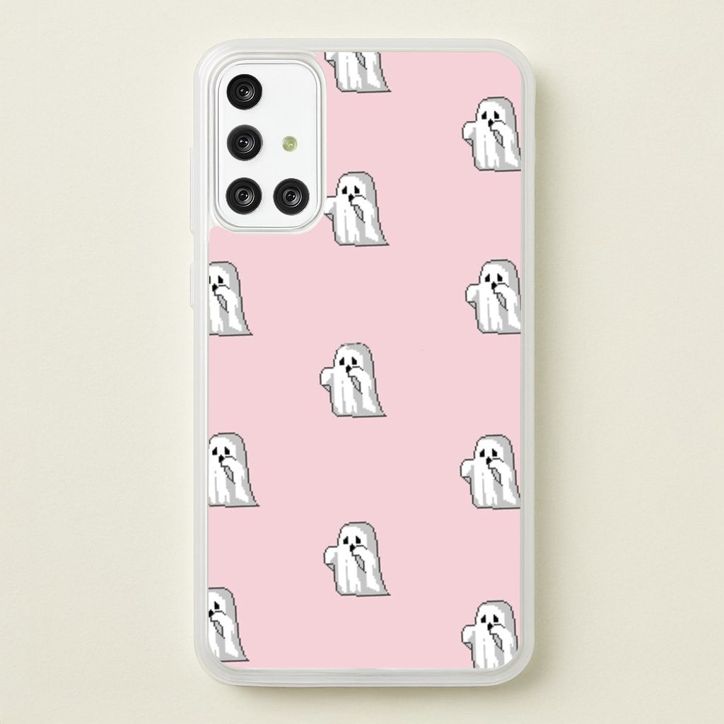 Pastel Pixel Ghost Halloween - Phone Case for Galaxy A71