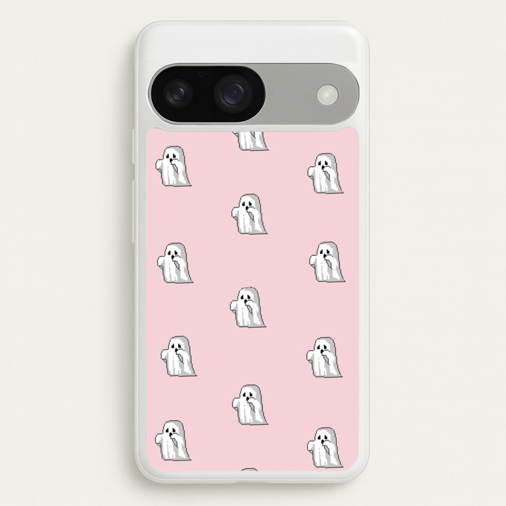 Pastel Pixel Ghost Halloween - Phone Case for Google Pixel 9 / 9 Pro