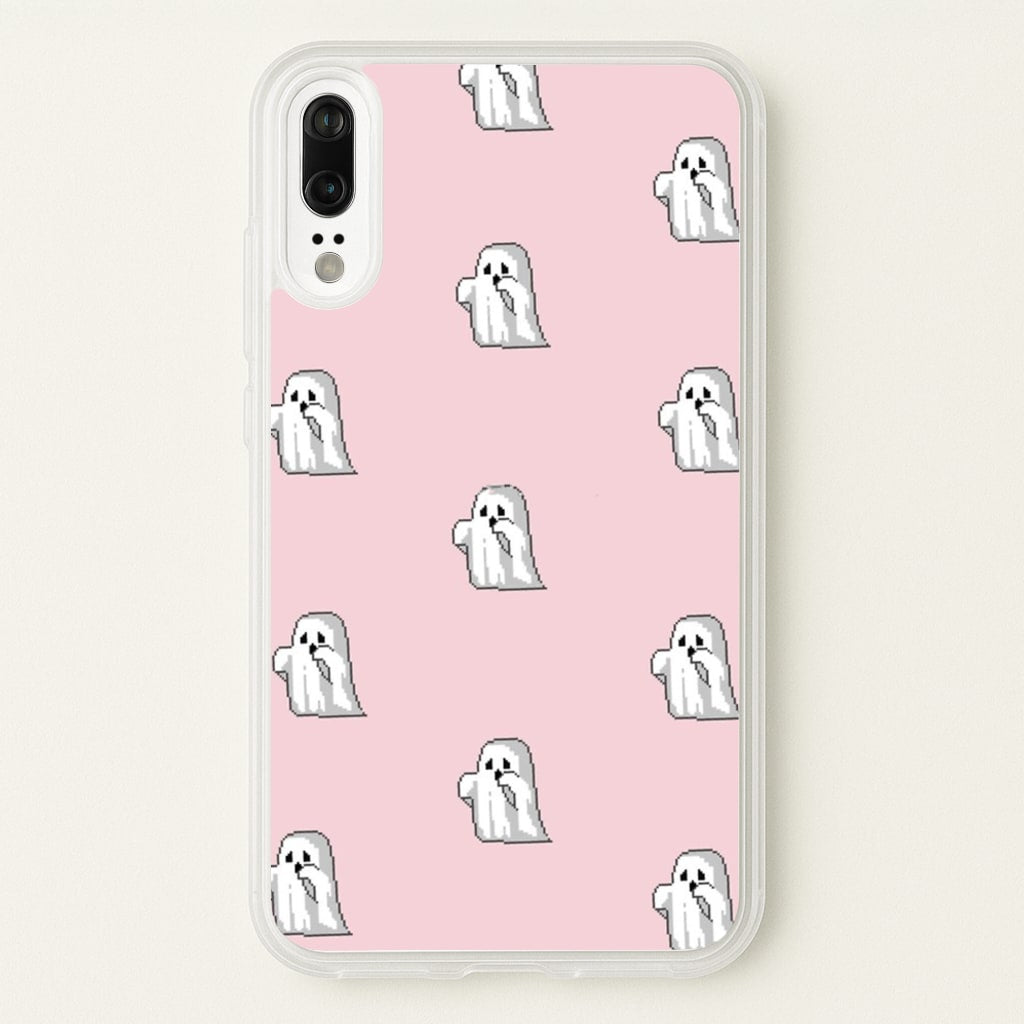 Pastel Pixel Ghost Halloween - Phone Case for Huawei P20