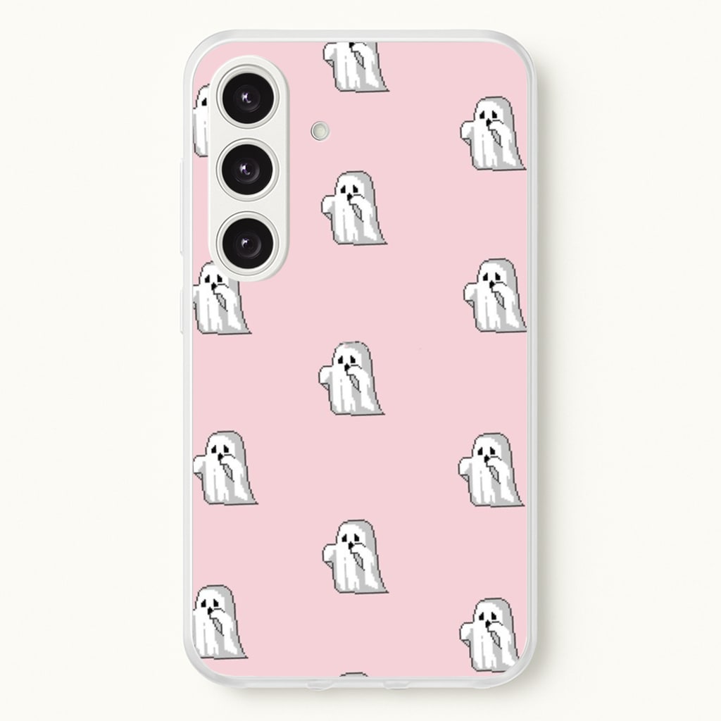 Pastel Pixel Ghost Halloween - Phone Case for Galaxy S24 Plus