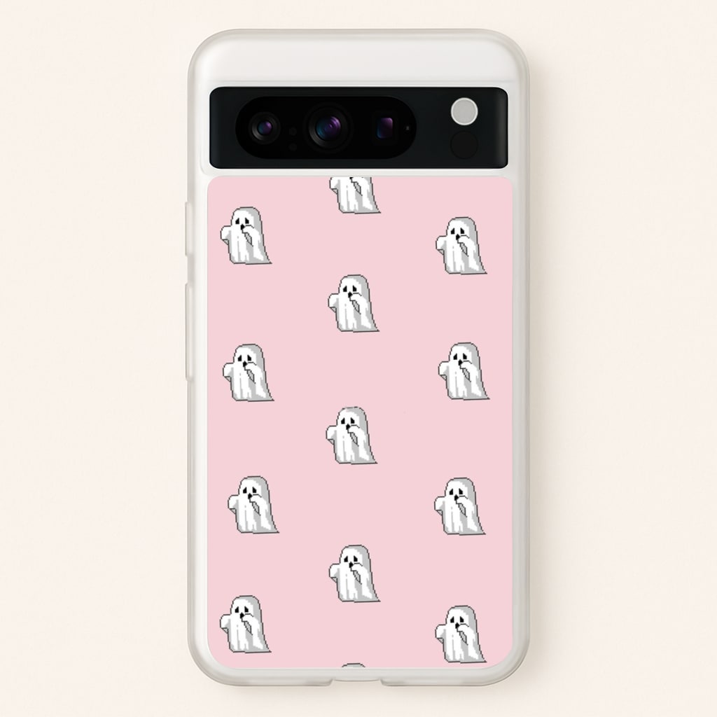 Pastel Pixel Ghost Halloween - Phone Case for Google Pixel 8 Pro