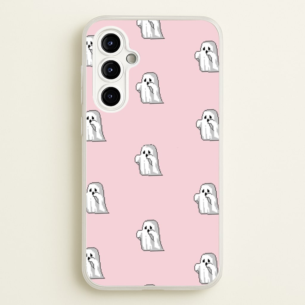 Pastel Pixel Ghost Halloween - Phone Case for Galaxy A54