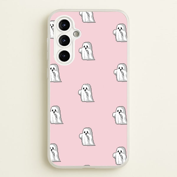 Pastel Pixel Ghost Halloween - Phone Case for Galaxy A54