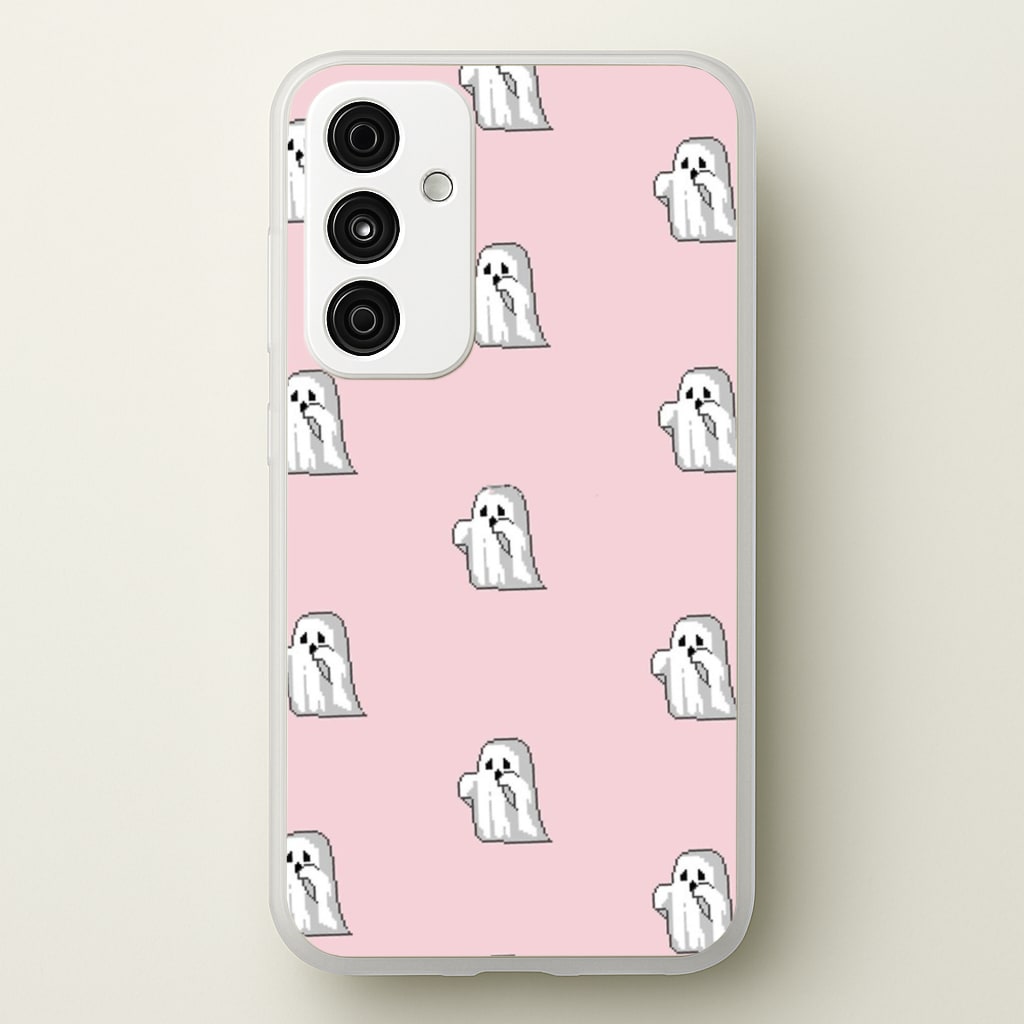 Pastel Pixel Ghost Halloween - Phone Case for Galaxy A55