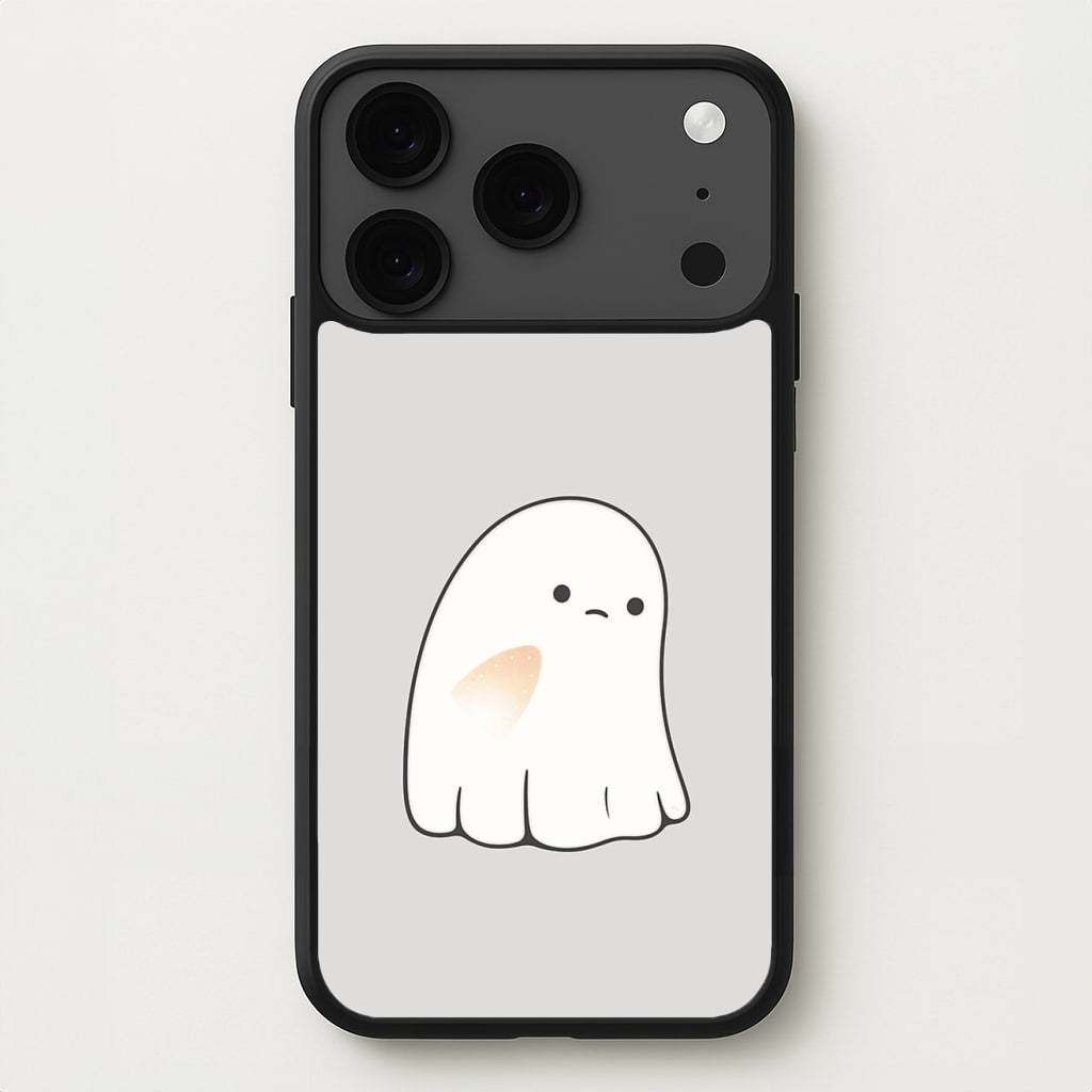 Sad Ghost Halloween Phone Case for iPhone 17 Pro