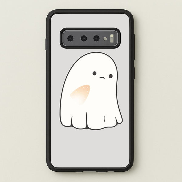 Sad Ghost Halloween - Phone Case for Galaxy S10 Plus
