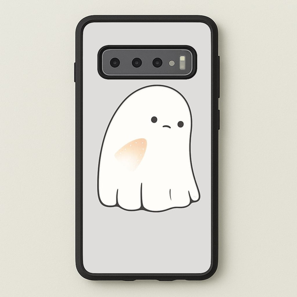 Sad Ghost Halloween - Phone Case for Galaxy S10