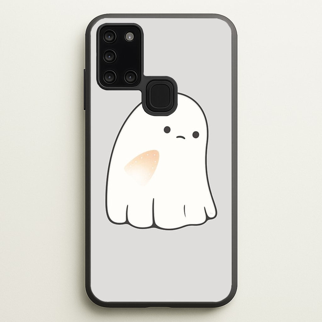 Sad Ghost Halloween - Phone Case for Galaxy A21s