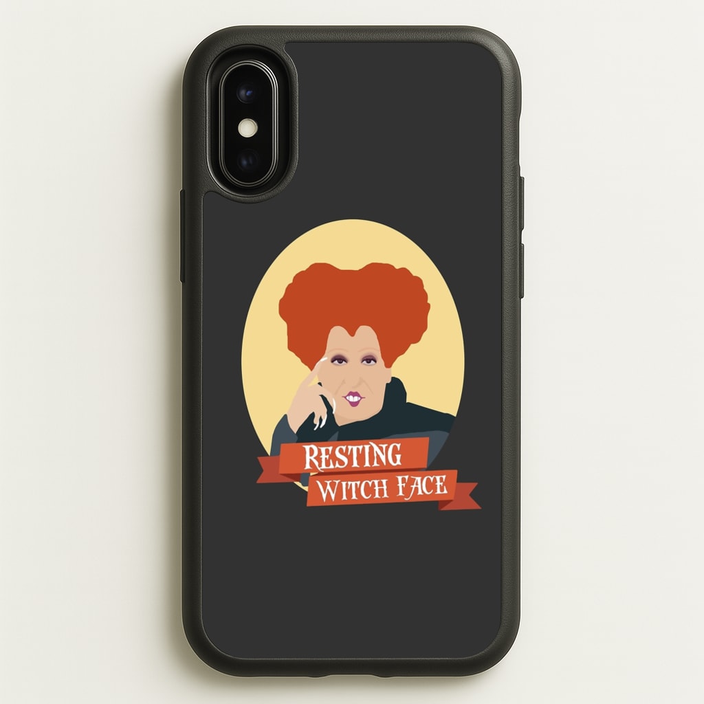 Resting Witch Face - Hocus Halloween - Halloween Phone Case for iPhone X / XS