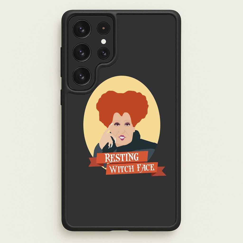 Resting Witch Face - Hocus Halloween - Halloween Phone Case for Galaxy S22 Ultra