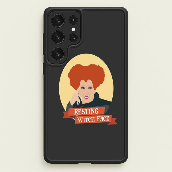 Resting Witch Face - Hocus Halloween - Halloween Phone Case for Galaxy S22 Ultra