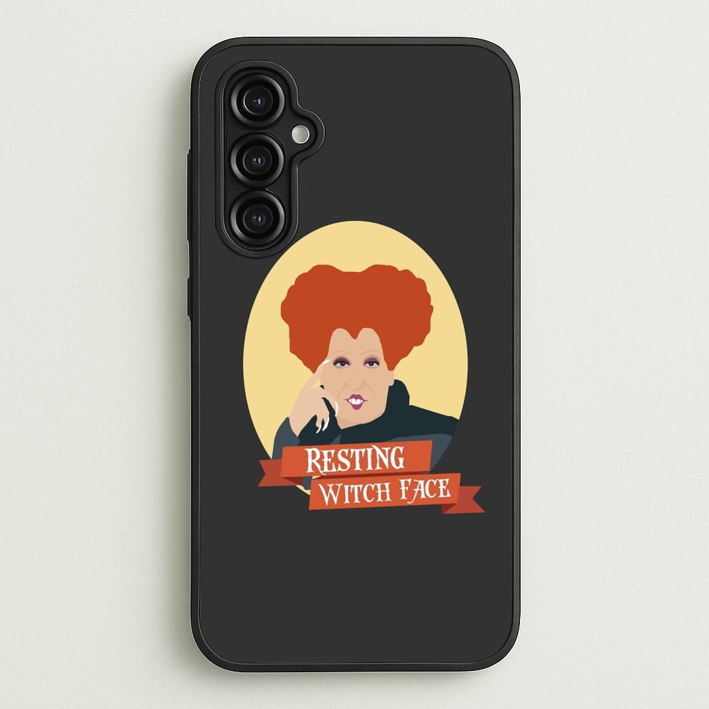 Resting Witch Face - Hocus Halloween - Halloween Phone Case for Galaxy A14