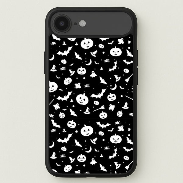 Black and White Halloween Pattern Phone Case for iPhone 17 Air