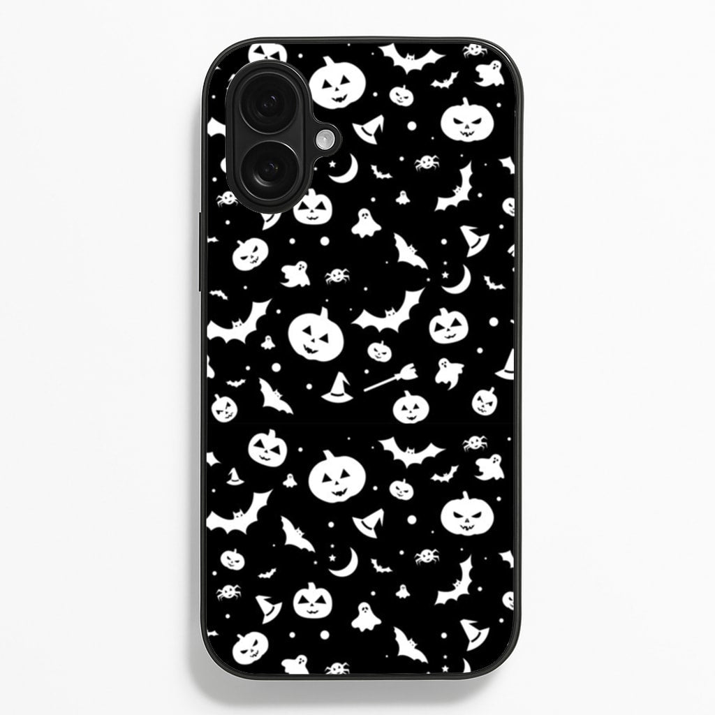 Black and White Halloween Pattern Phone Case