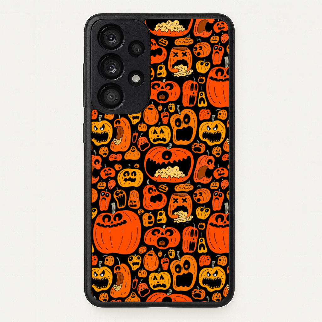 Scary Pumpkin Halloween Pattern - Phone Case for Galaxy A53