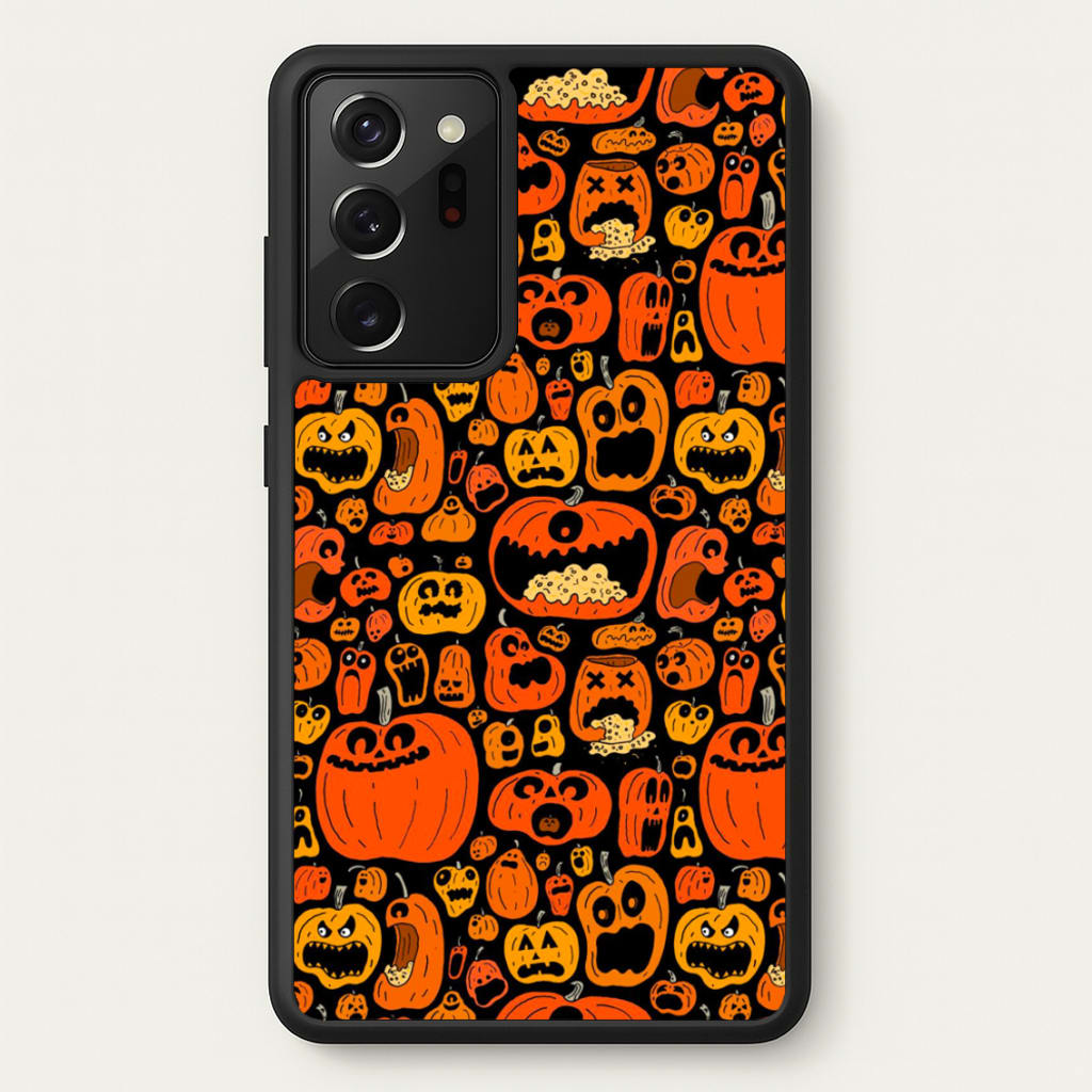 Scary Pumpkin Halloween Pattern - Phone Case for Galaxy Note 20 Ultra