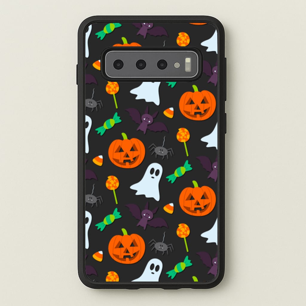 Colourful Halloween Pattern - Phone Case for Galaxy S10