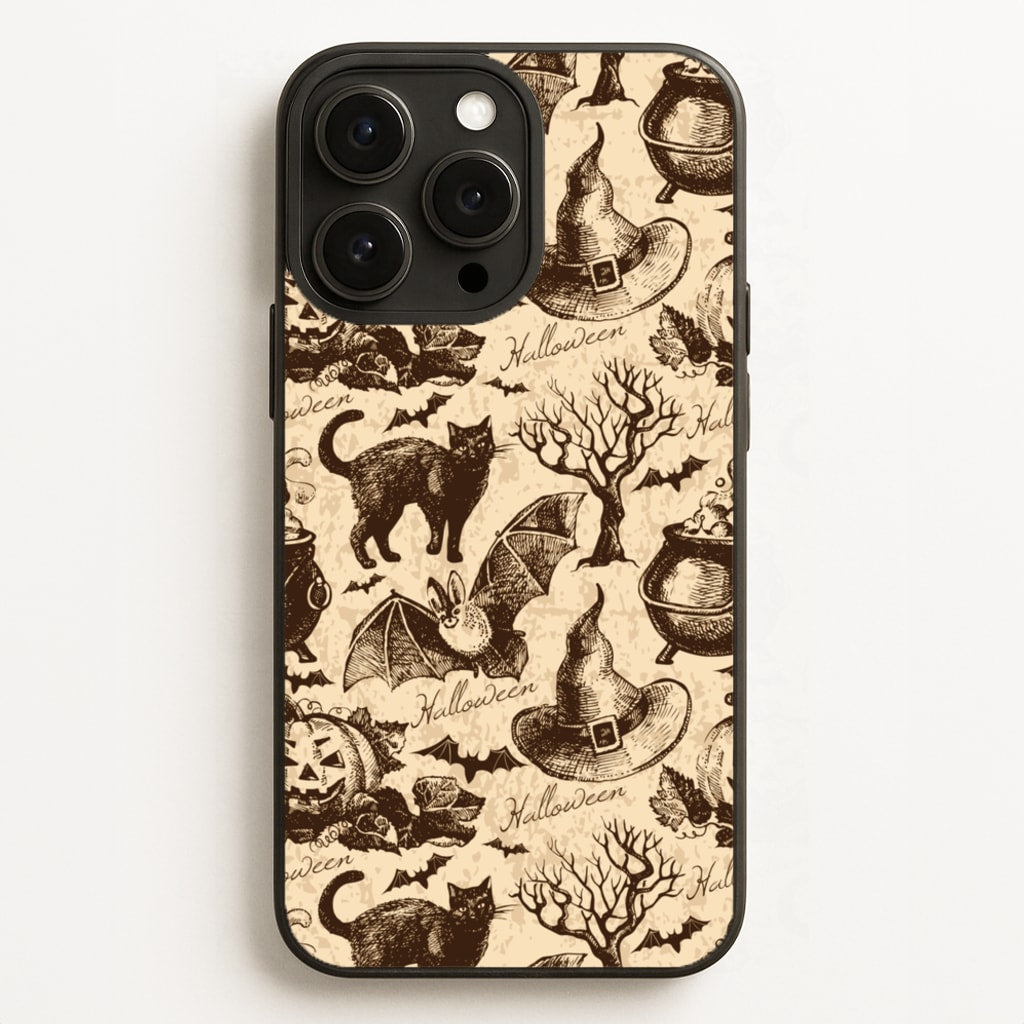 Vintage Halloween Pattern - Phone Case for iPhone 16 Pro Max