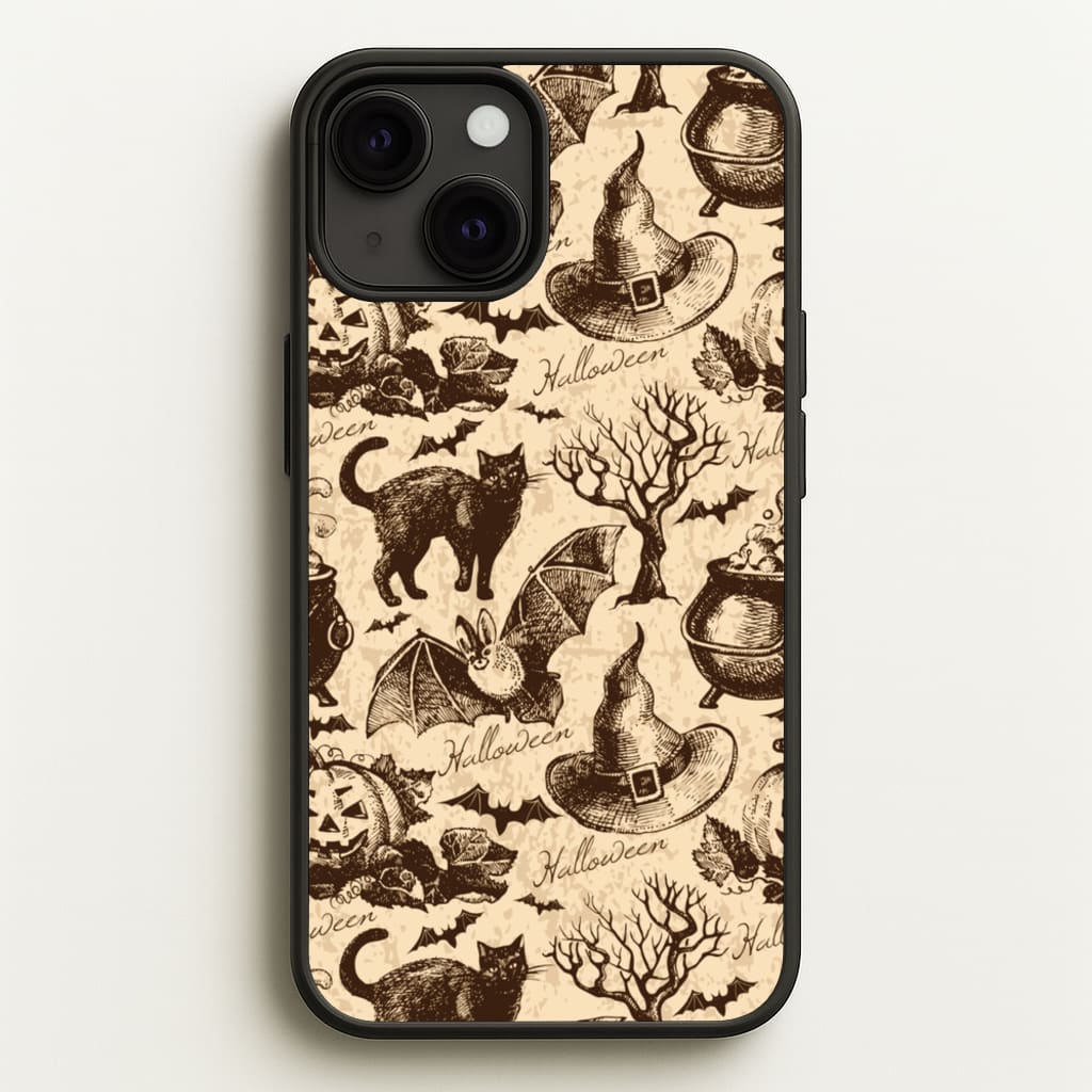 Vintage Halloween Pattern - Phone Case for iPhone 13