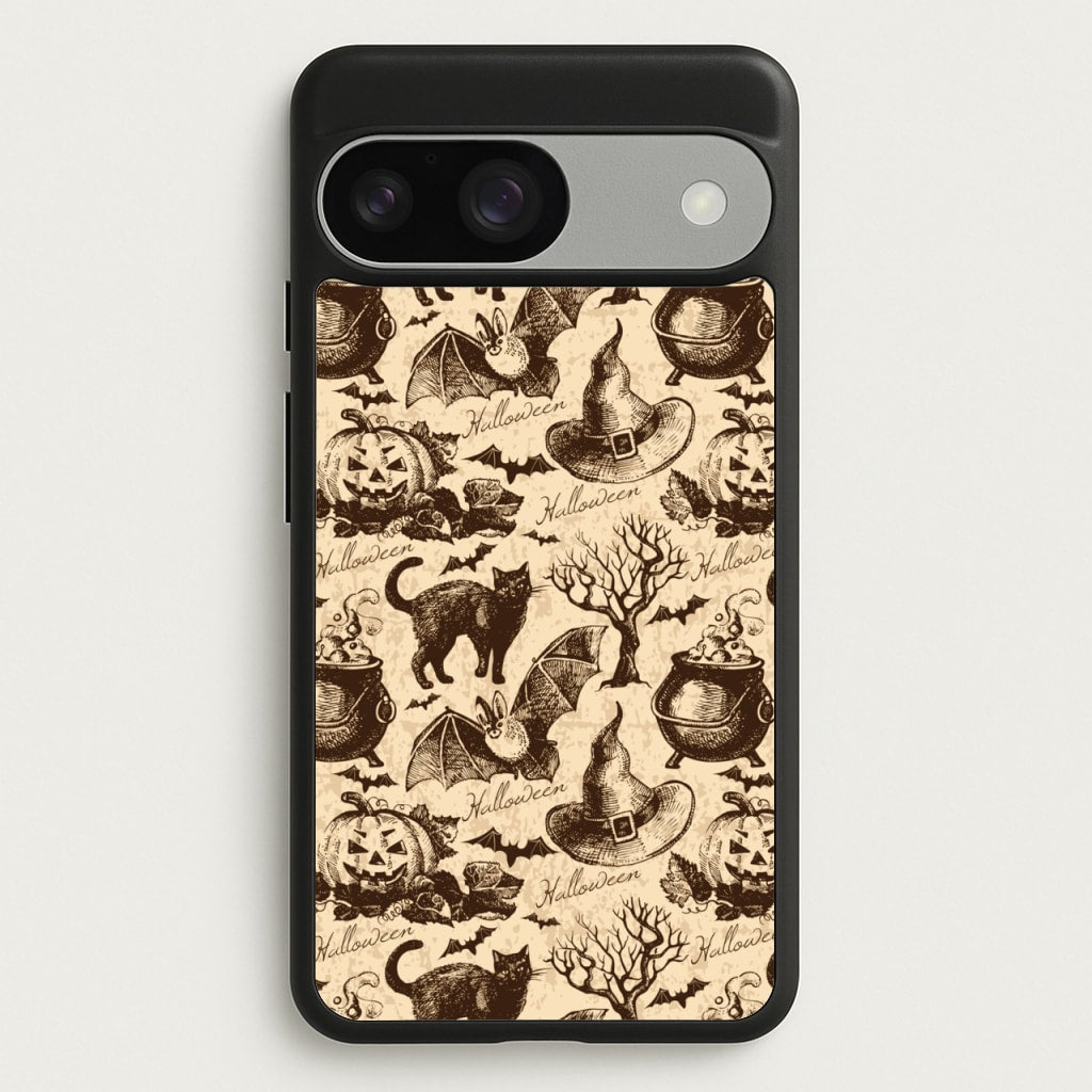 Vintage Halloween Pattern - Phone Case for Google Pixel 9 / 9 Pro