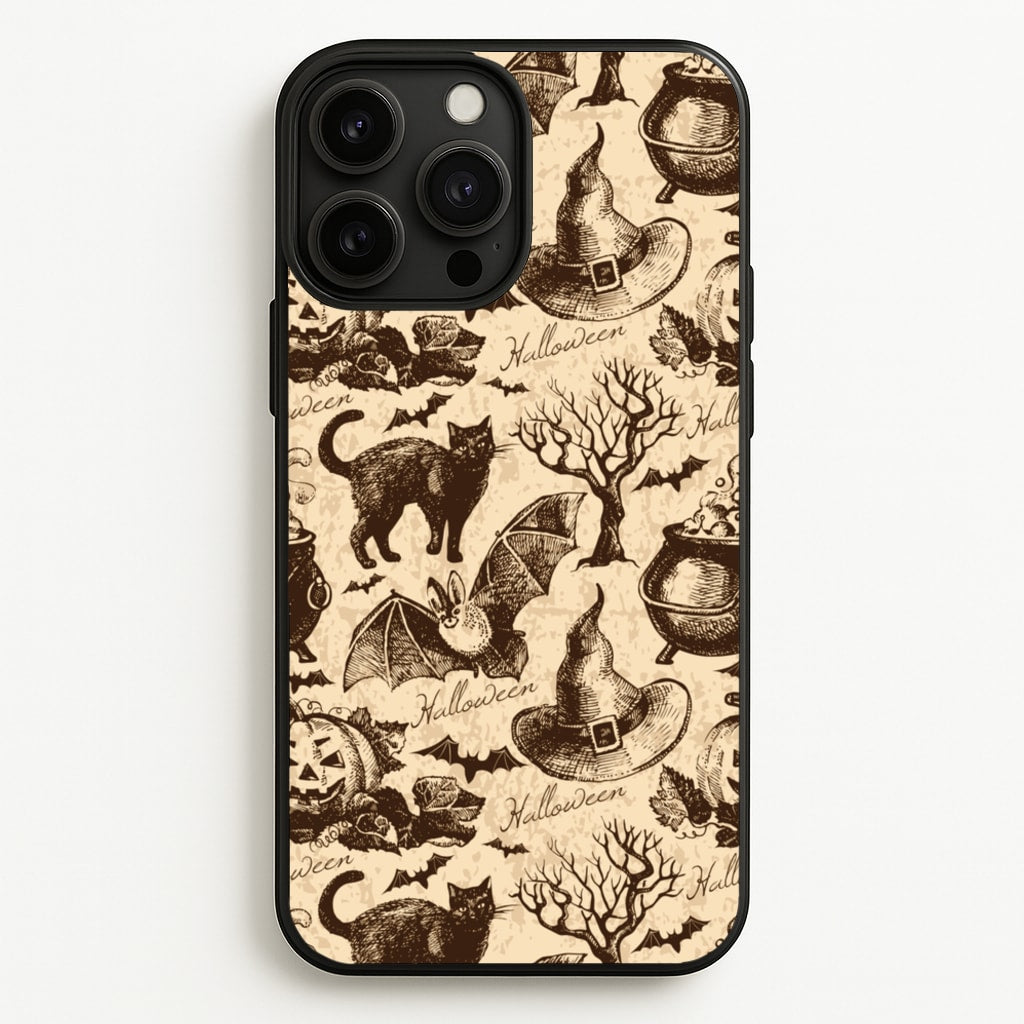 Vintage Halloween Pattern - Phone Case for iPhone 13 Pro Max