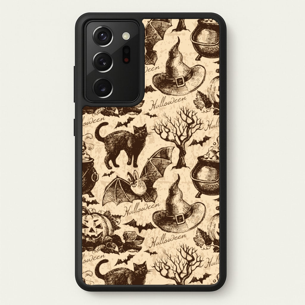 Vintage Halloween Pattern - Phone Case for Galaxy Note 20 Ultra