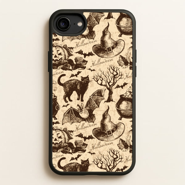 Vintage Halloween Pattern - Phone Case for iPhone 6 / 7 / 8 / SE