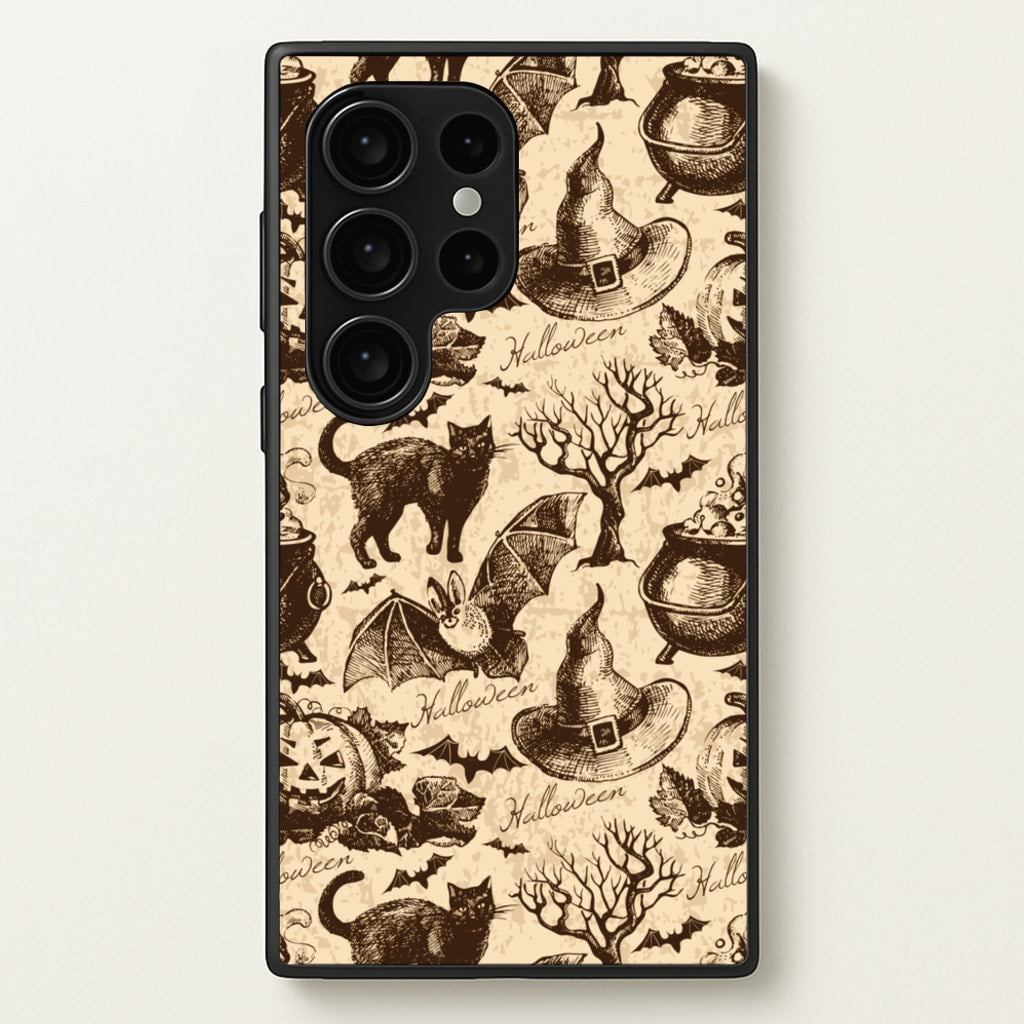 Vintage Halloween Pattern - Phone Case for Galaxy S24 Ultra