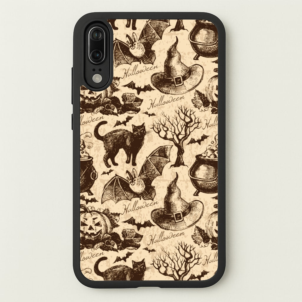 Vintage Halloween Pattern - Phone Case for Huawei P20