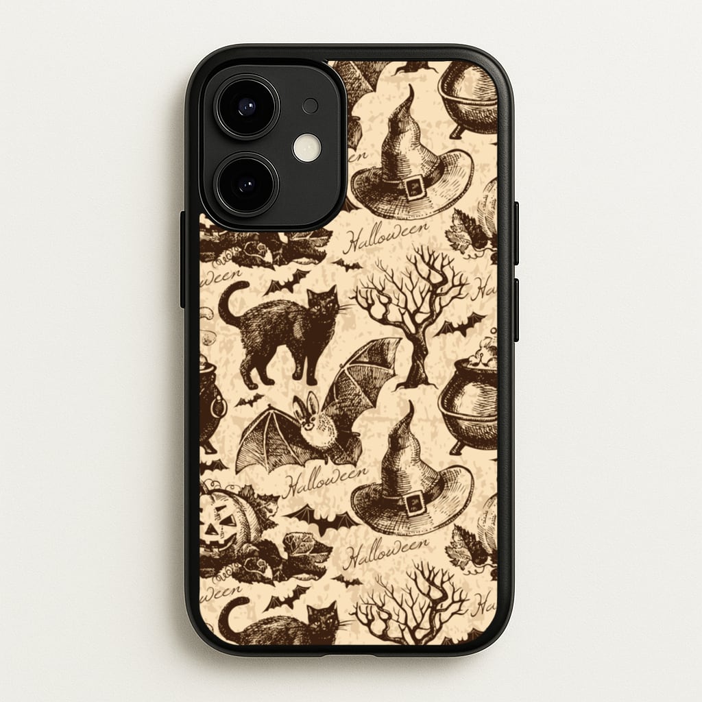 Vintage Halloween Pattern - Phone Case for iPhone 12 / 12 Pro