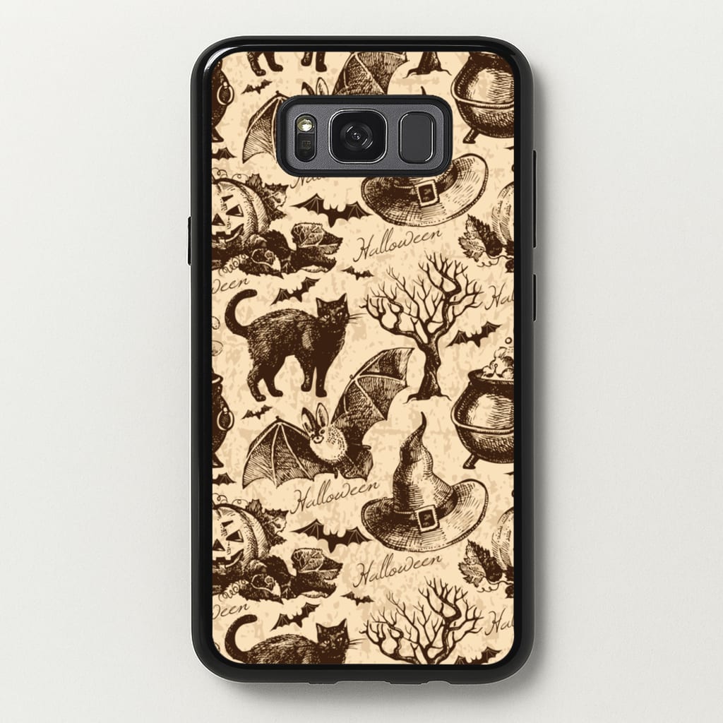 Vintage Halloween Pattern - Phone Case for Galaxy S8