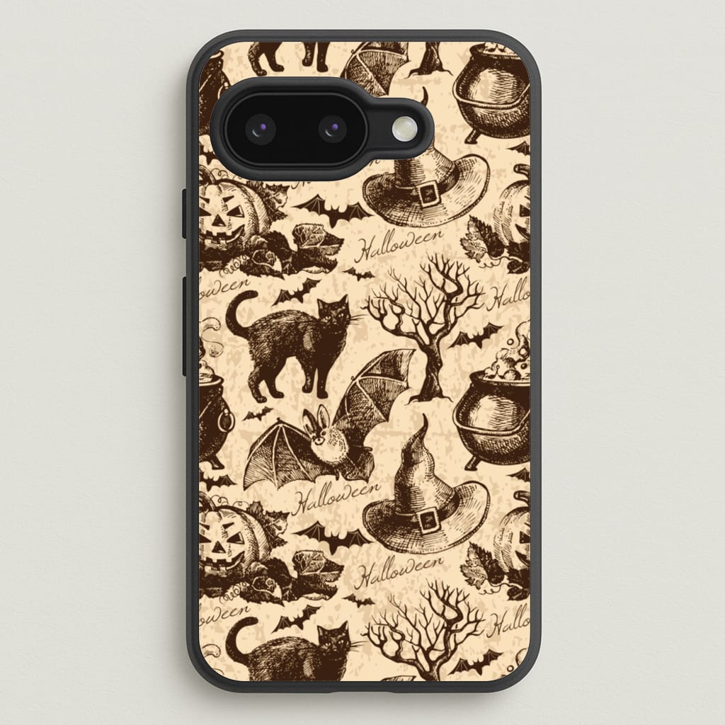 Vintage Halloween Pattern - Phone Case for Google Pixel 9a