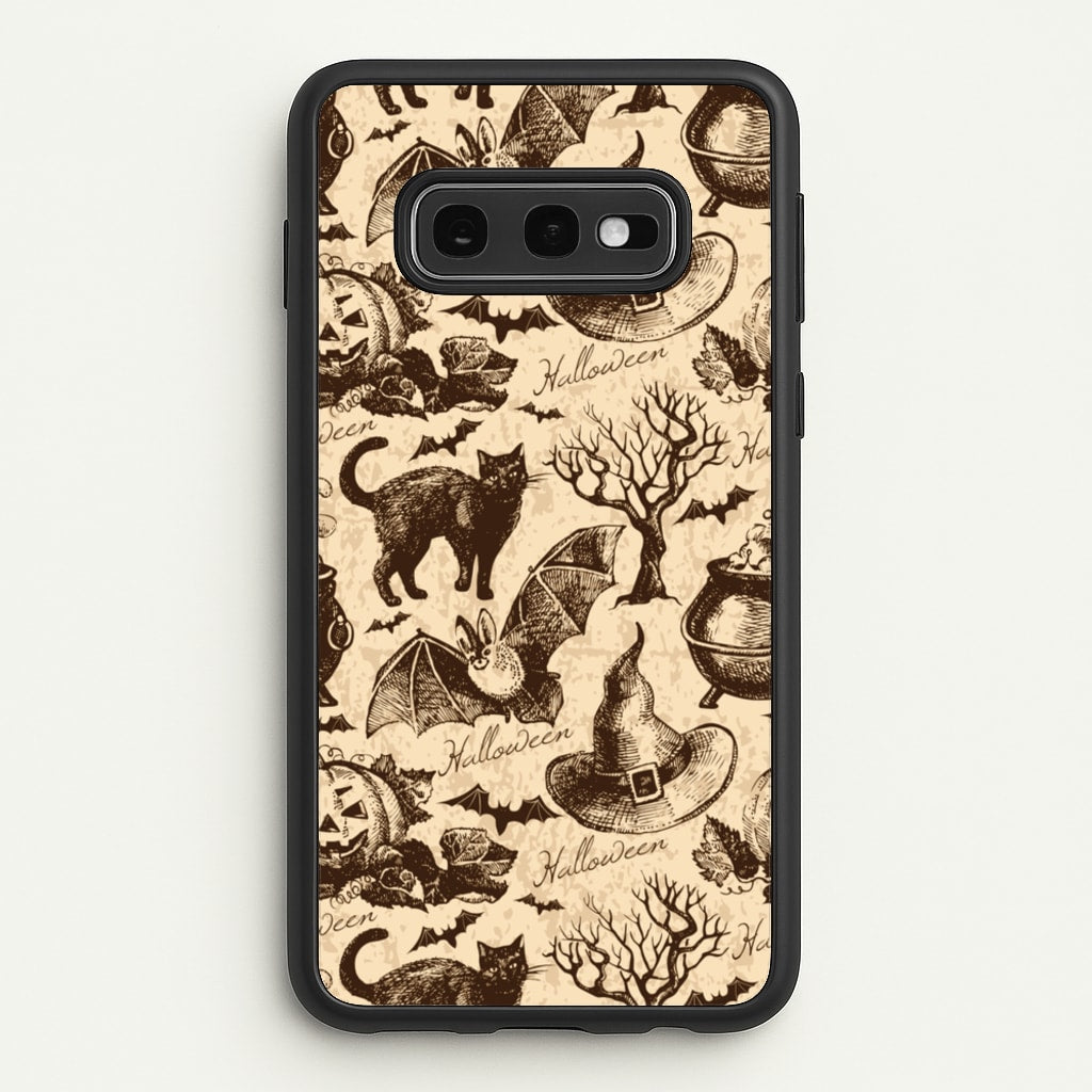 Vintage Halloween Pattern - Phone Case for Galaxy S10e
