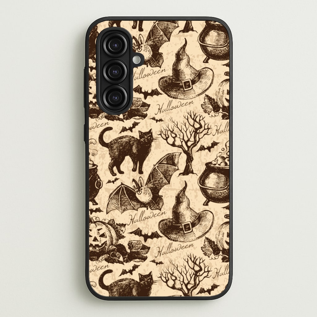 Vintage Halloween Pattern - Phone Case for Galaxy A16