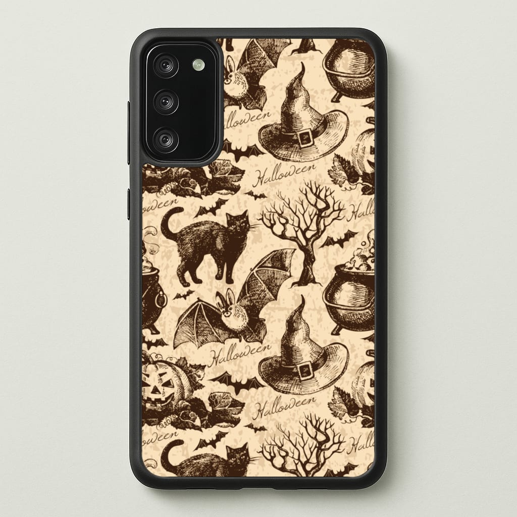 Vintage Halloween Pattern - Phone Case for Galaxy S20